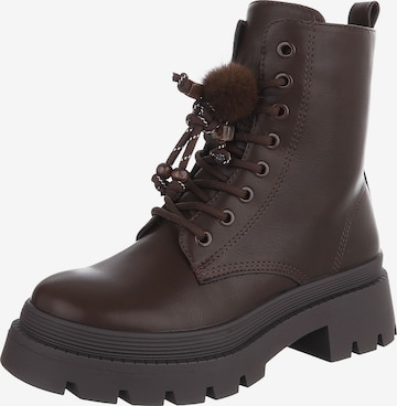 Ital-Design Stiefelette in Braun: Vorderseite