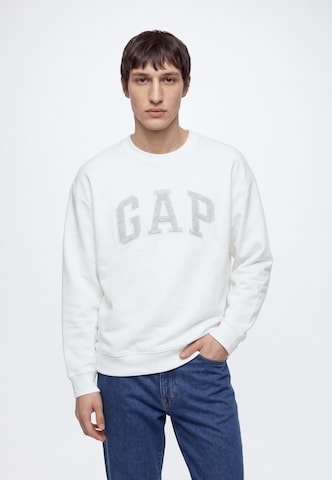 GAP Sweatshirt 'HERITAGE' in White: front