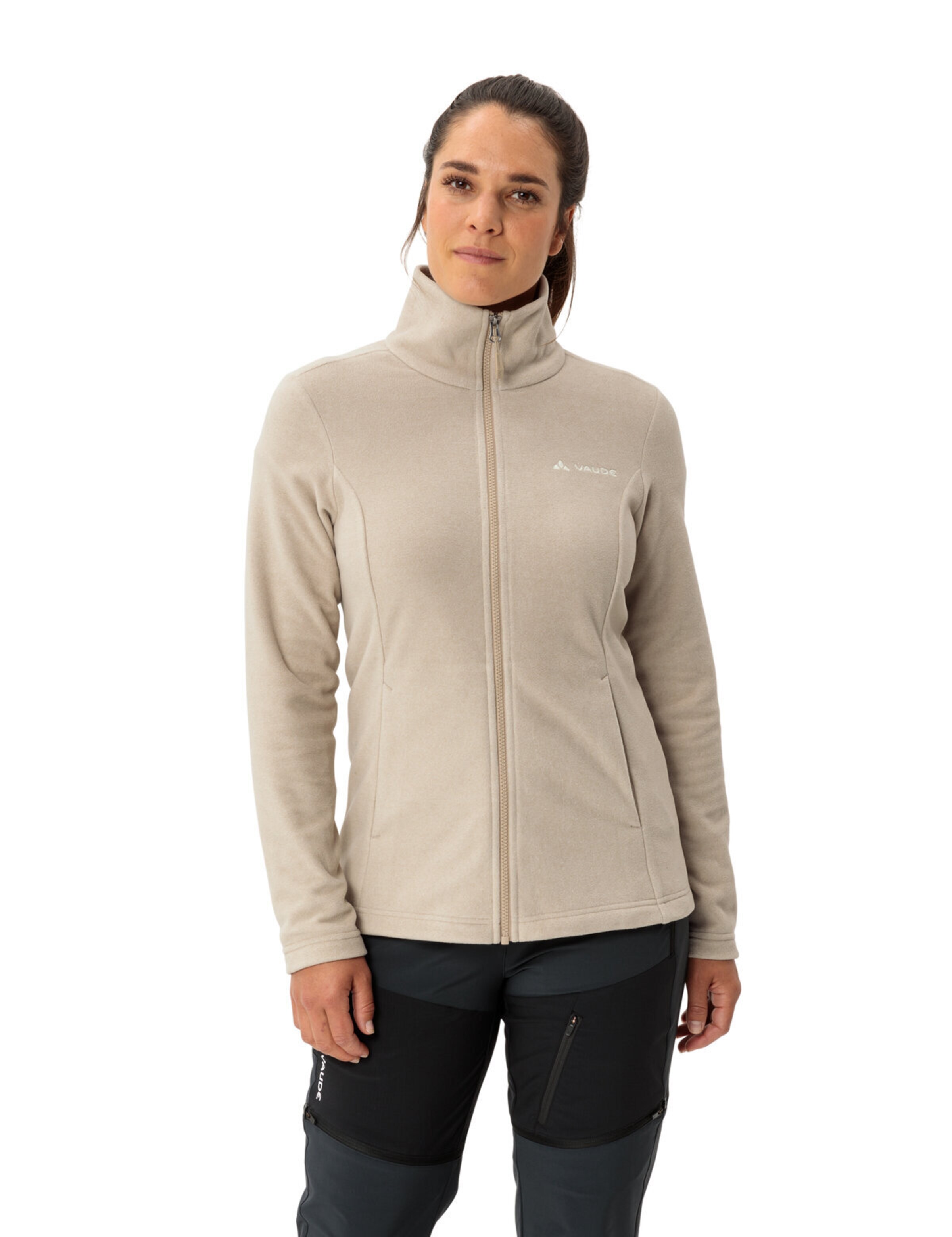 VAUDE Athletic fleece jacket in Beige: front