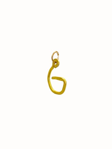 d'ecolife Essentials Pendant 'Letter G' in Gold: front