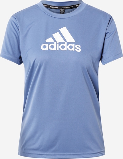 ADIDAS PERFORMANCE Funkcionalna majica | dimno modra / bela barva, Prikaz izdelka