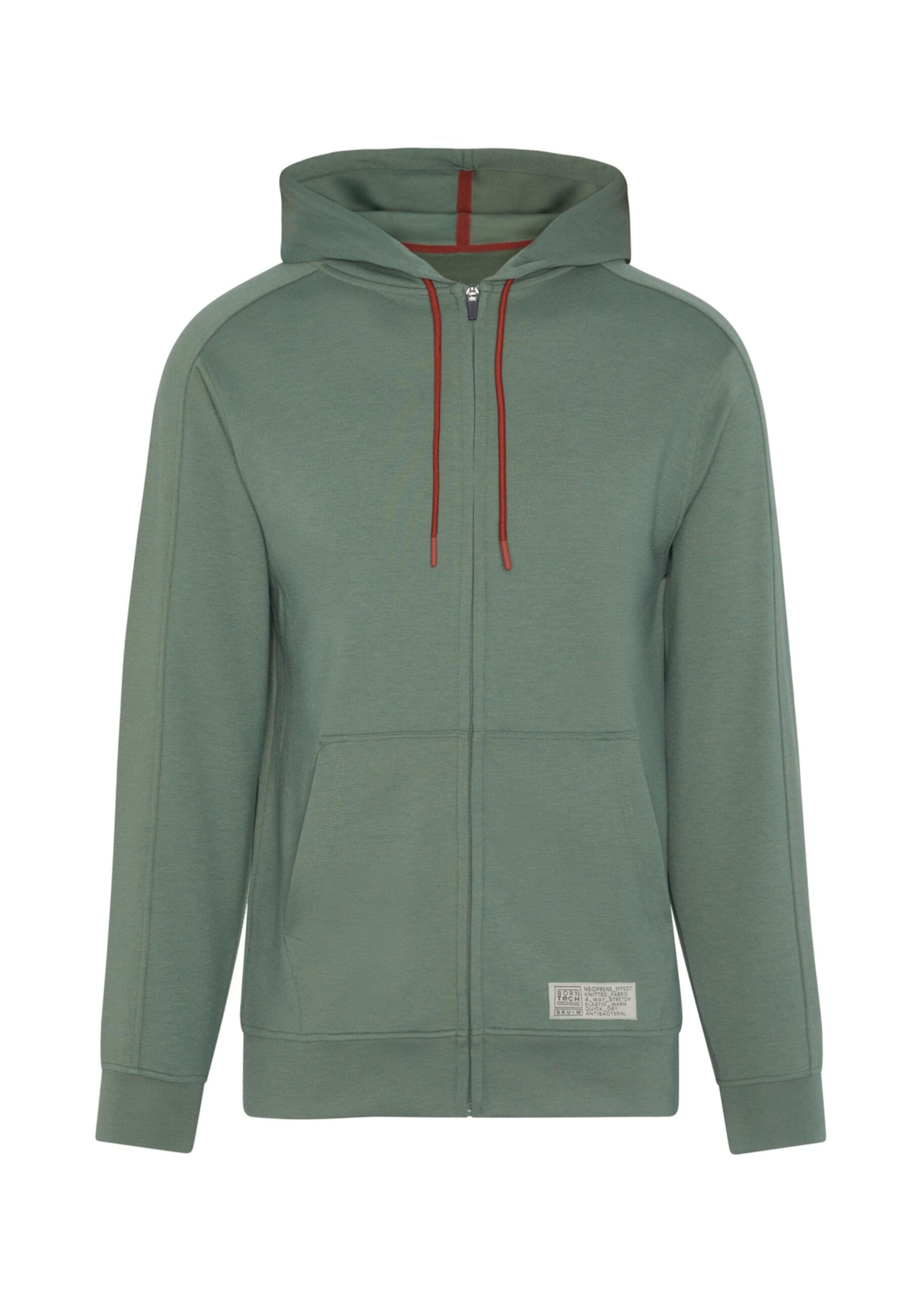 Born Living Yoga Sweat jacket 'Biafra' in Green: front