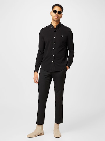 Slim fit Camicia di Polo Ralph Lauren in nero