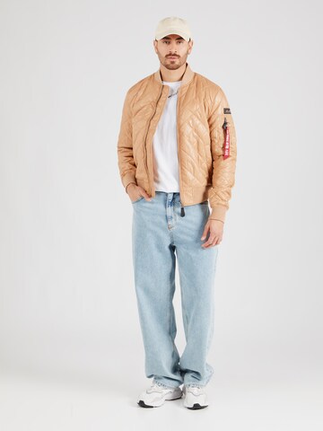 ALPHA INDUSTRIES Prehodna jakna 'MA-1 DQ' | oranžna barva