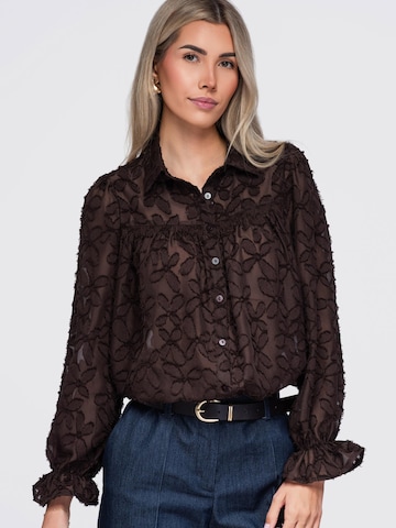 Ombre Bluse‌‌‌‌‌‌ in Braun: Vorderseite