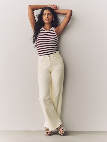 Next Wide Leg Jeans in Beige