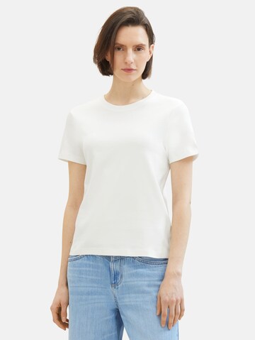 T-shirt TOM TAILOR en blanc : devant