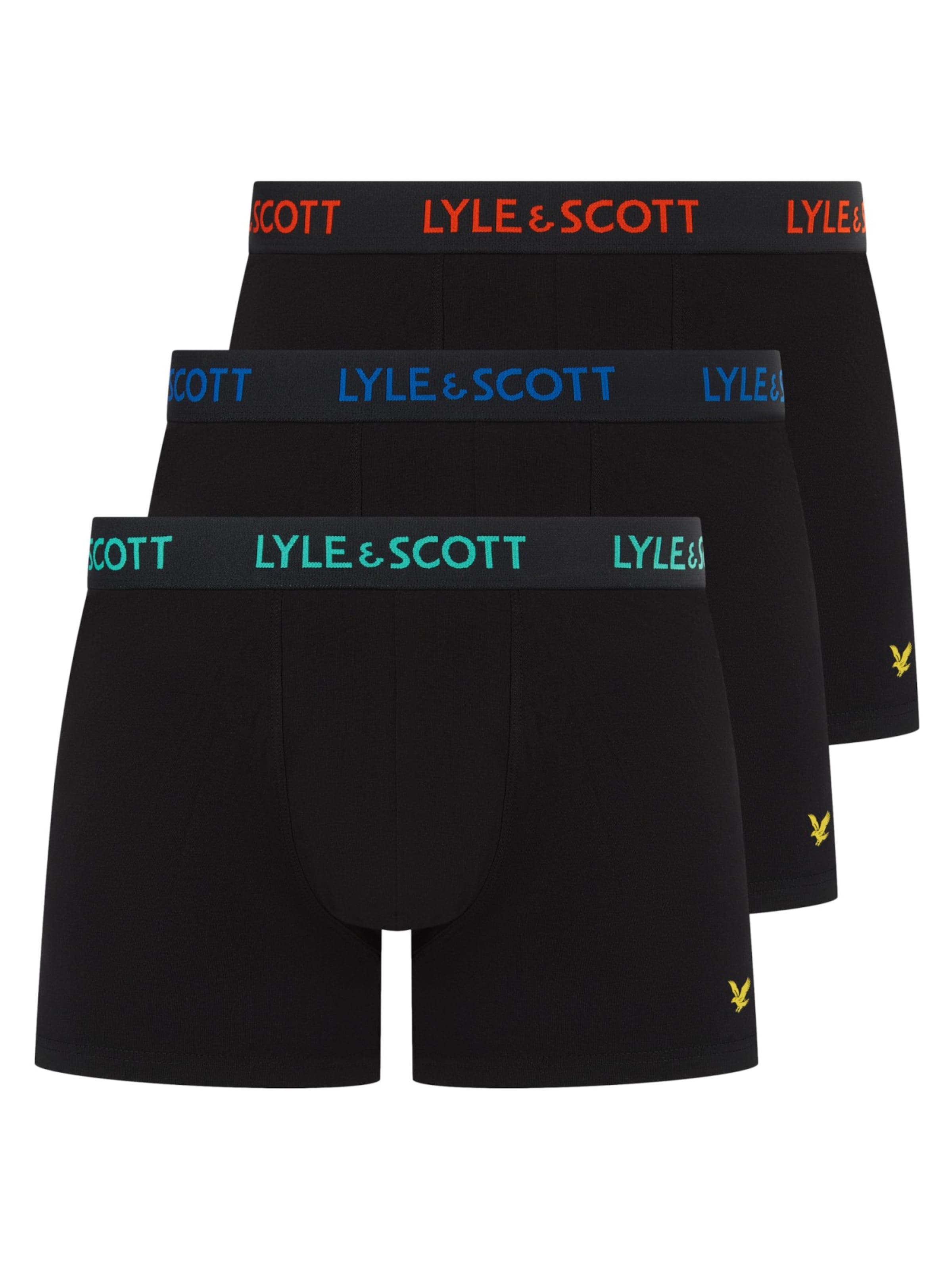 Lyle & Scott Boxers en bleu chiné / vert / rouge / noir chiné, Vue avec produit