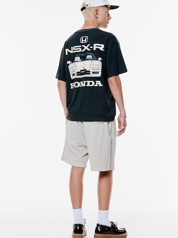 Pull&Bear Shirt 'HONDA NSX-R' in Zwart: voorkant