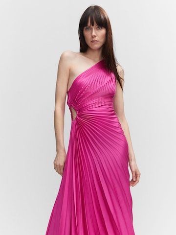 MANGO Koktejlové šaty 'Claudia' – pink: přední strana