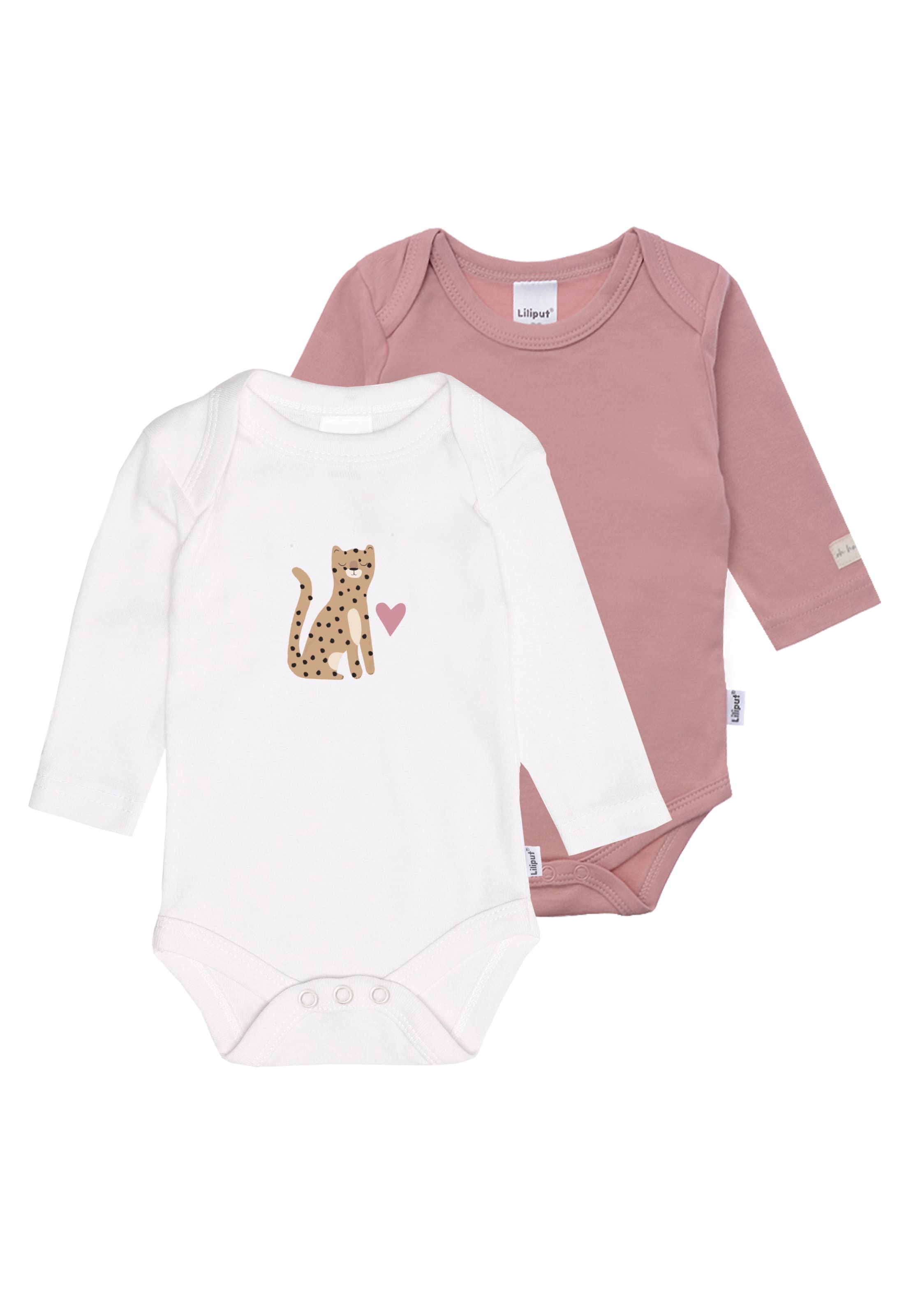 LILIPUT Baby-Body 'Leopard' in Rot: Vorderseite