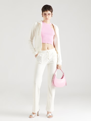 Juicy Couture Rozkloszowany krój Spodnie 'DEL RAY' w kolorze biały