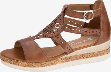 REMONTE Sandals in Brown: front