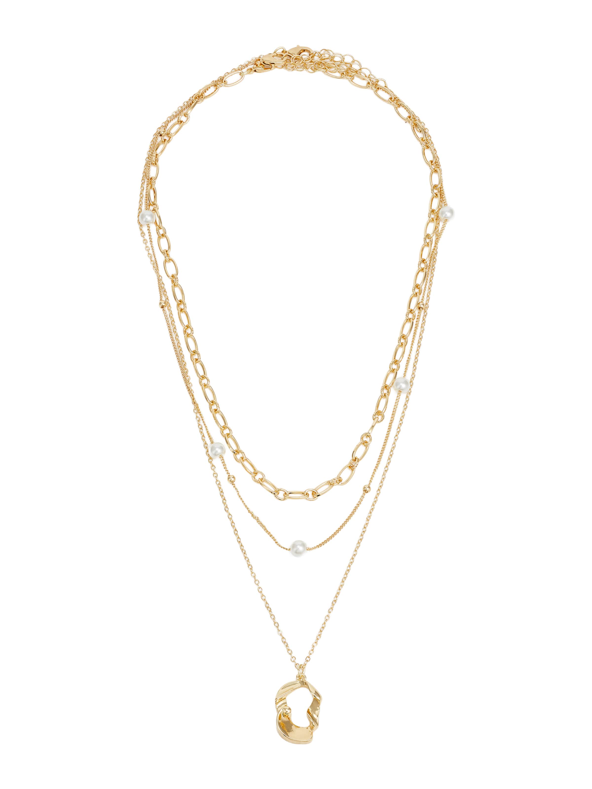 PIECES - Cadena 'PCRONJA' en oro: frente