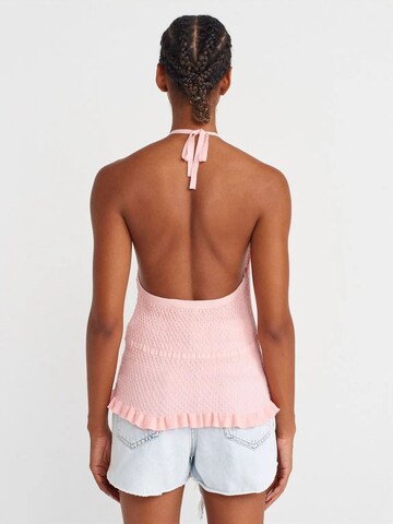 Dilvin Gebreide top in Roze