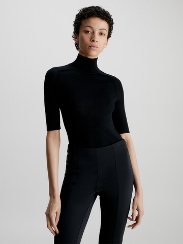 Shirtbody Calvin Klein en noir : devant