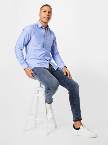 ETERNA Slim Fit Hemd in Blau