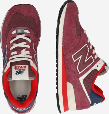 Baskets basses '574' new balance en rouge