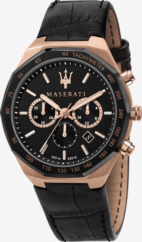 Maserati Analoog horloge in Zwart: voorkant