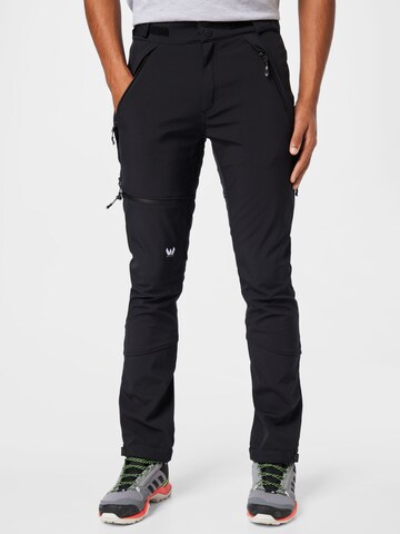 Whistler Regular Outdoor Pants 'Finnegan' in Black: front