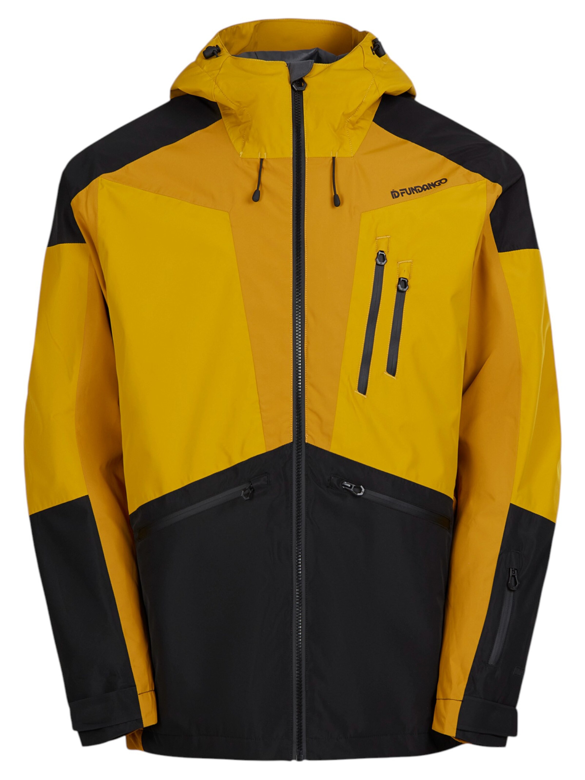 Fundango Outdoorjas 'Rigel ECO 3L ' in de kleur Geel / Zwart, Productweergave