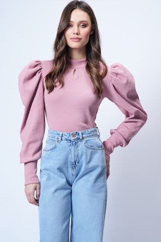Trend Alaçatı Stili Bluza | roza barva: sprednja stran