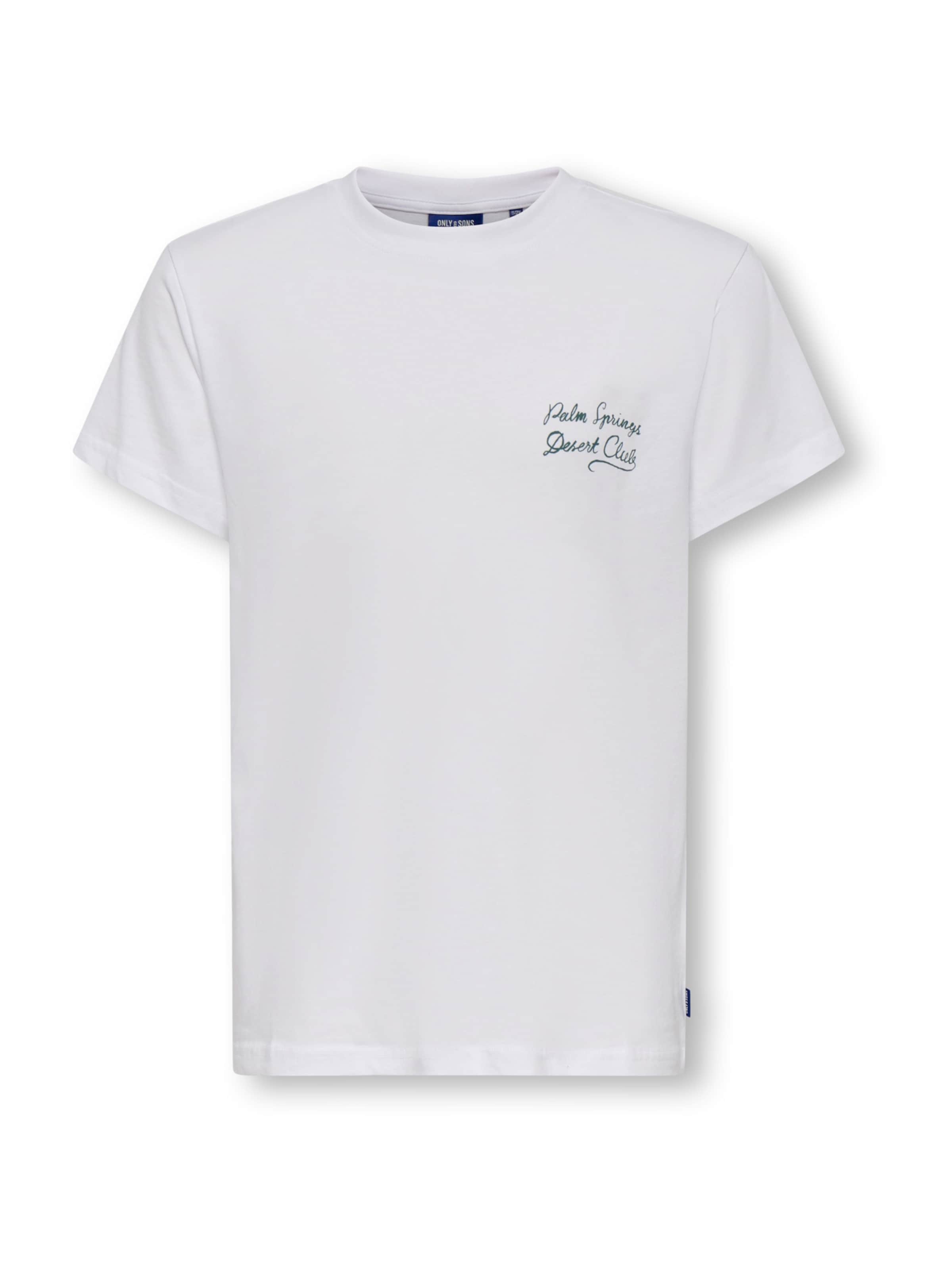 Only & Sons Junior T-shirt 'OSJDESERT' i vit: framsida