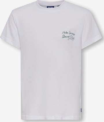 Only & Sons Junior T-shirt 'OSJDESERT' i vit: framsida
