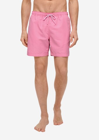 s.Oliver Swim Trunks in Pink: front