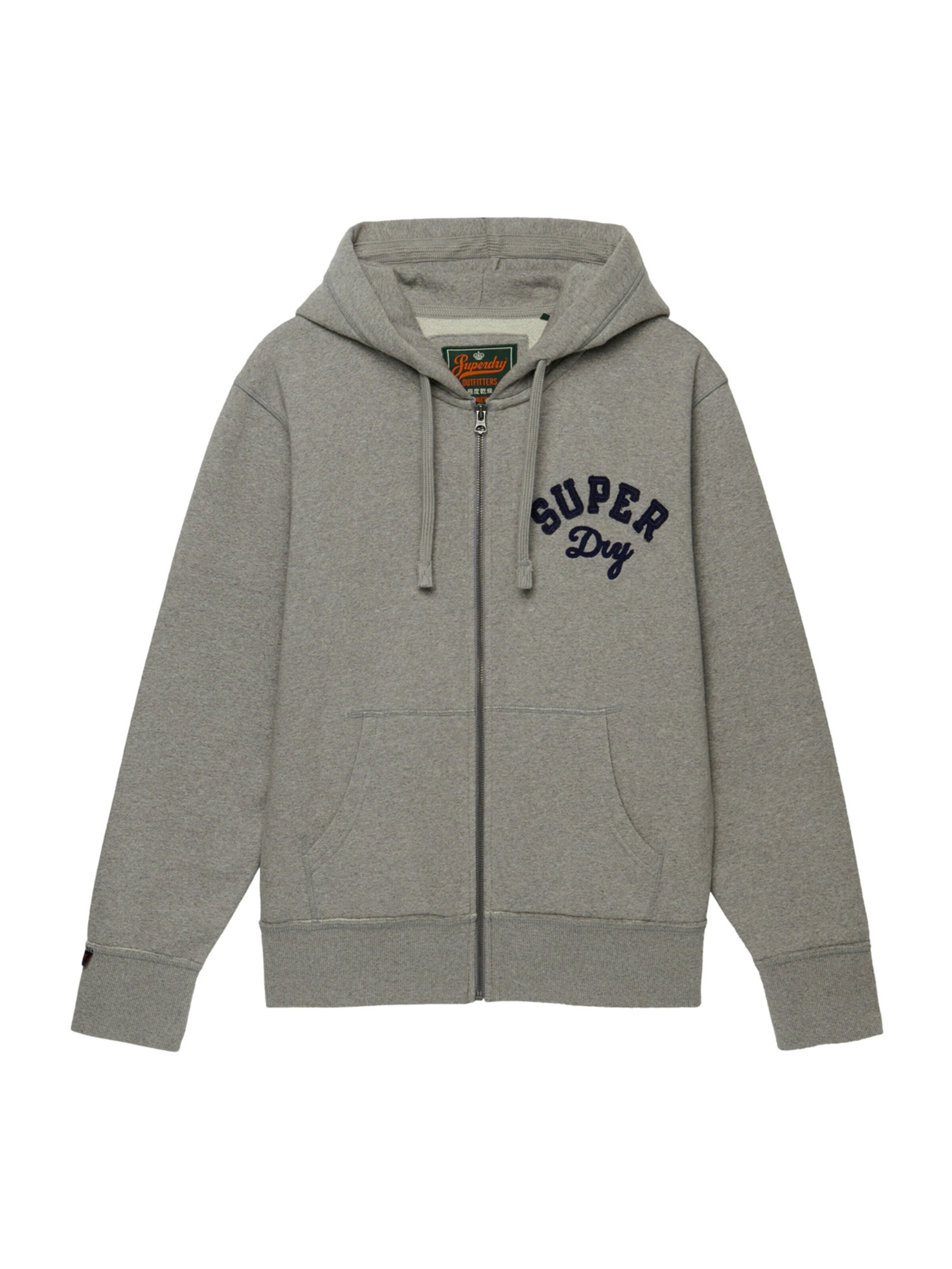 Superdry & Co Sweatjacka 'VINTAGE ATHLETIC' i grå: framsida