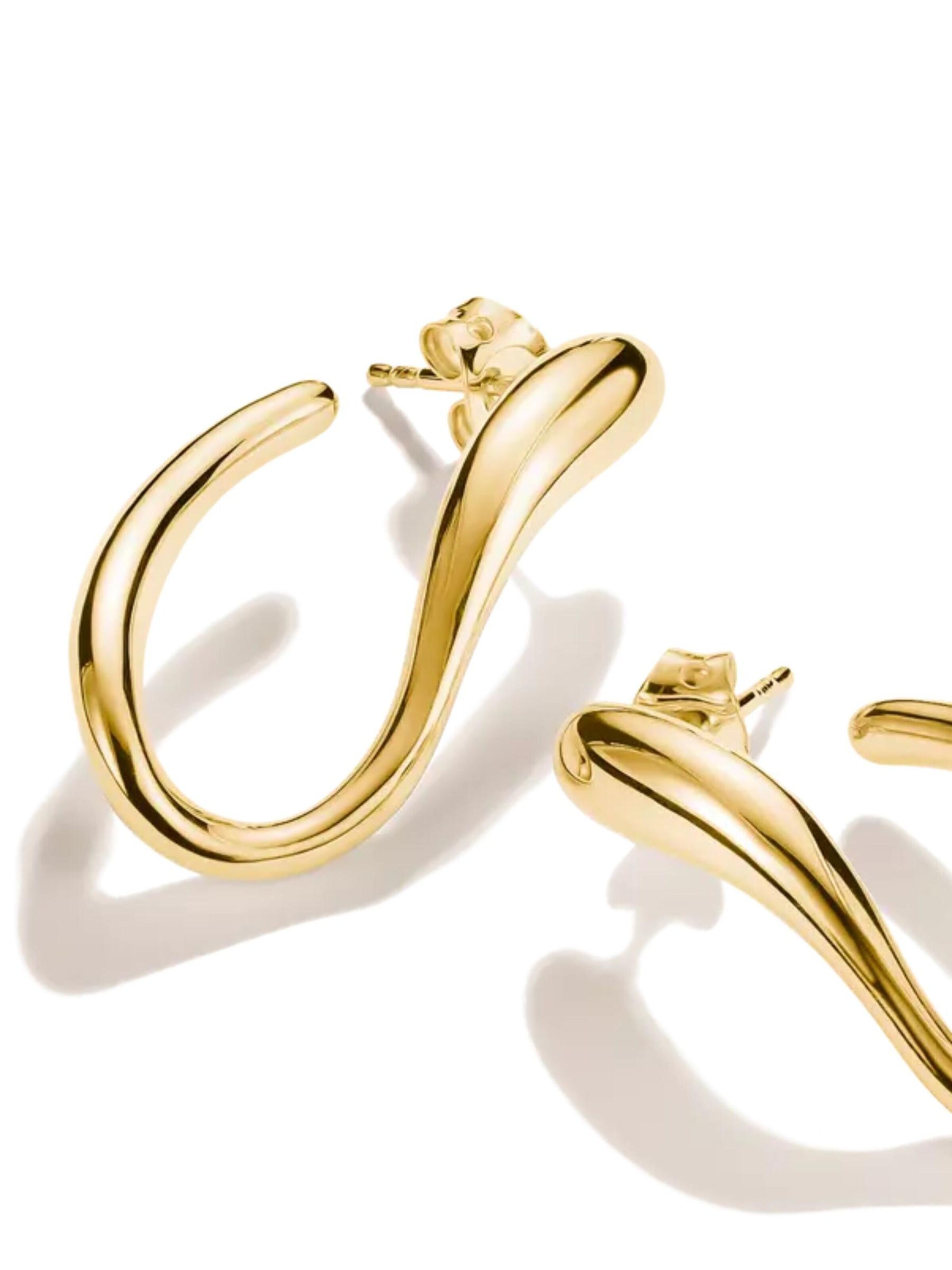 Boucles d'oreilles 'Vergoldete Creolen mit Geschwungenem Design' Thomas Sabo en or