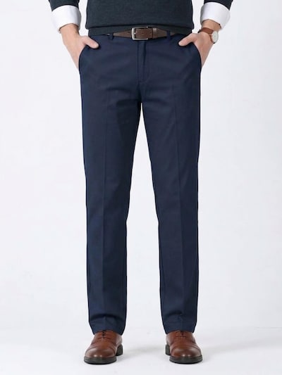 ALLTHEMEN Pleat-Front Pants 'Stofffall' in 46 in Navy, Item view