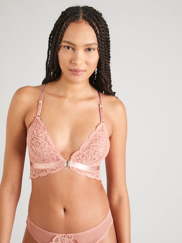 Underprotection Triangle Bra 'VICKY' in Pink: front