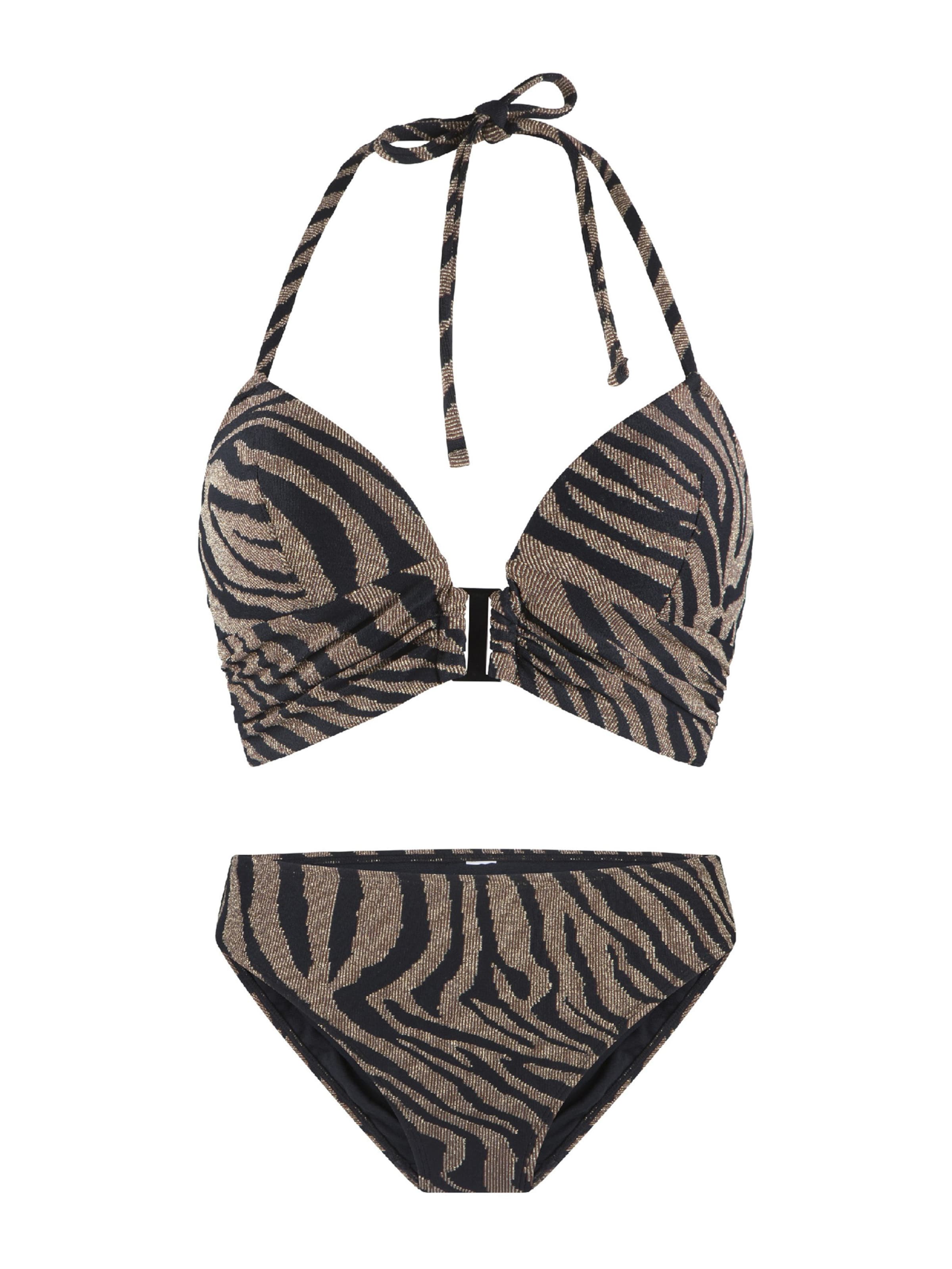 melns LingaDore Trijstūra formas Bikini: no priekšpuses