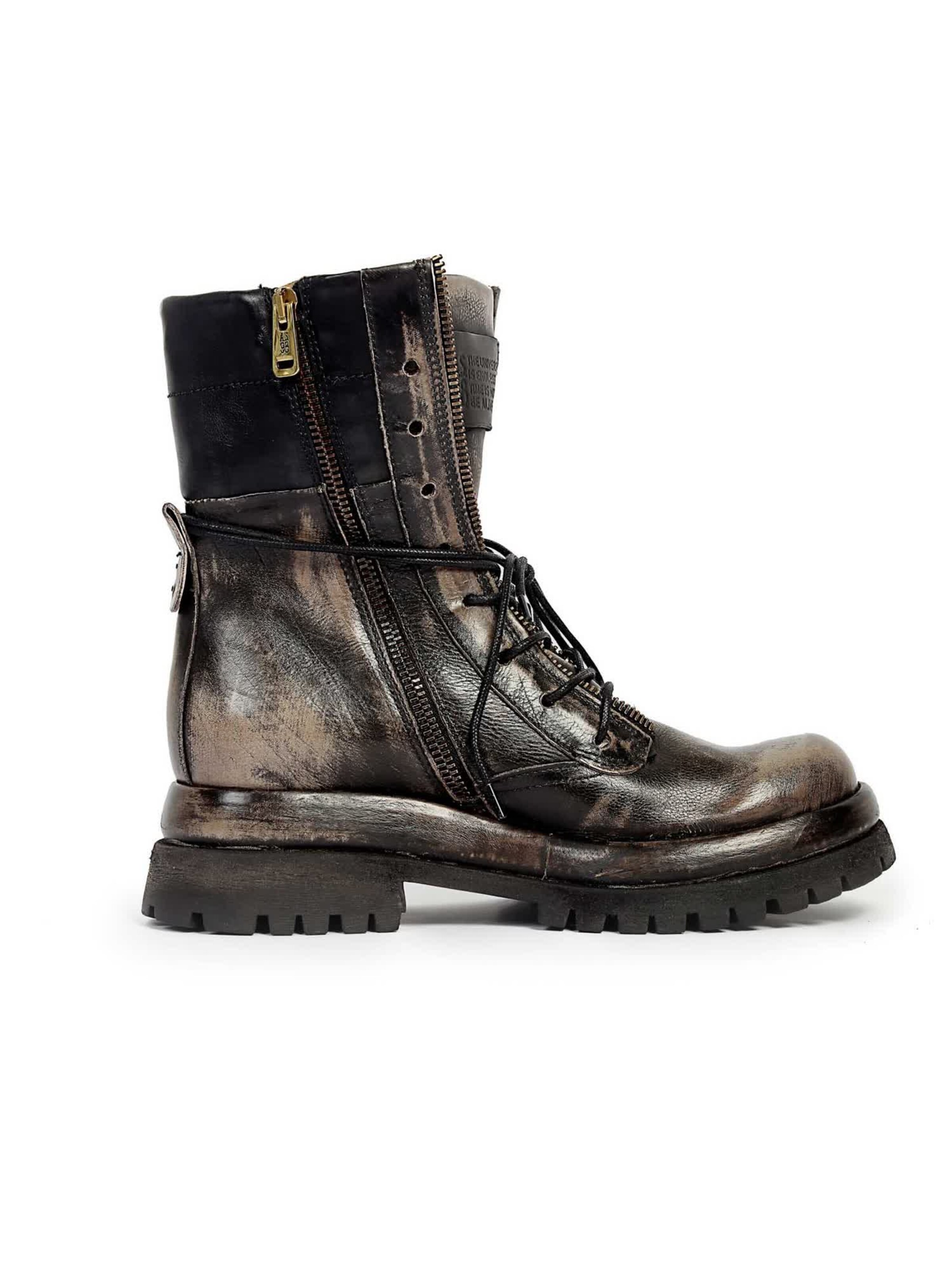 Bottes à lacets 'Delphi' A.S.98 en noir : sur le côté