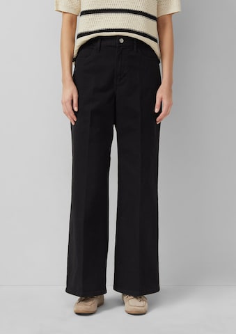 s.Oliver Wide leg Jeans ' SURI ' in Zwart: voorkant