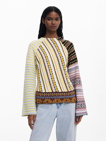 Pullover 'Ethnic' di Desigual in colori misti: frontale