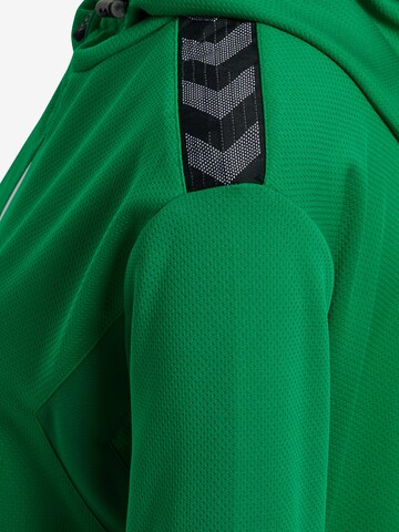 Hummel Athletic Zip-Up Hoodie 'AUTHENTIC PL' in Green