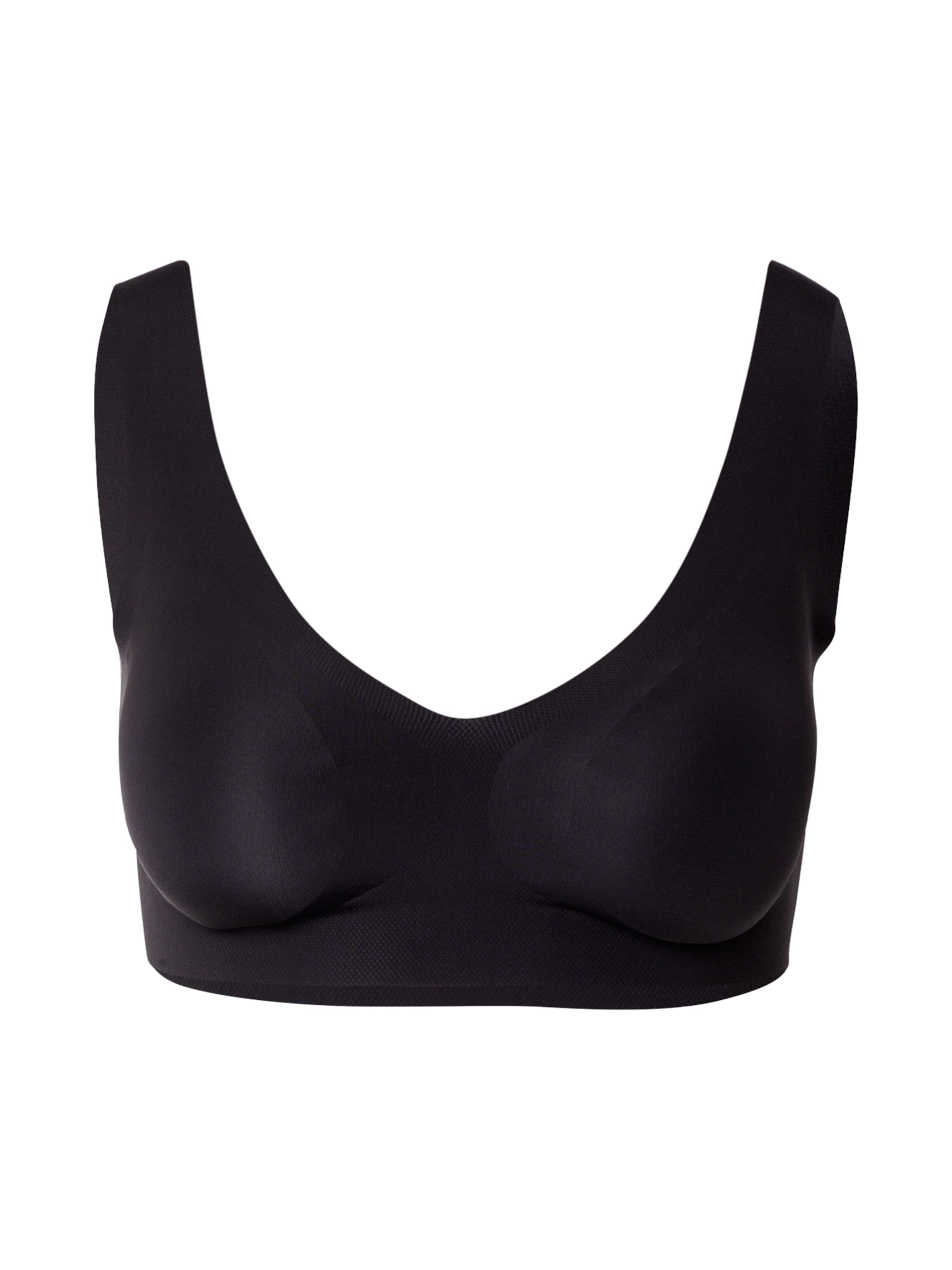 melns SLOGGI Bezvīļu Krūšturis 'ZERO Feel 2.0': no priekšpuses