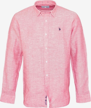 U.S. POLO ASSN. Overhemd in Roze: voorkant