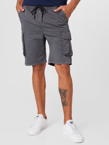 Urban Classics Loosefit Cargobroek in Grijs: voorkant