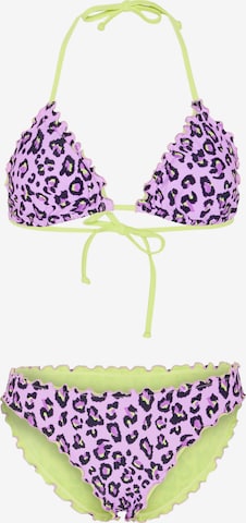 CHIEMSEE Bikini ' mit Wellenkante ' in Purple: front