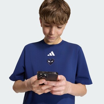 ADIDAS SPORTSWEAR - Camisa funcionais 'Marvel Spider-Man' em azul