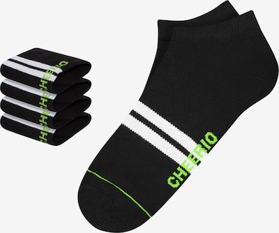 CHEERIO* Chaussure basse 'Sneaker Pal' en vert fluo / noir / blanc, Vue avec produit