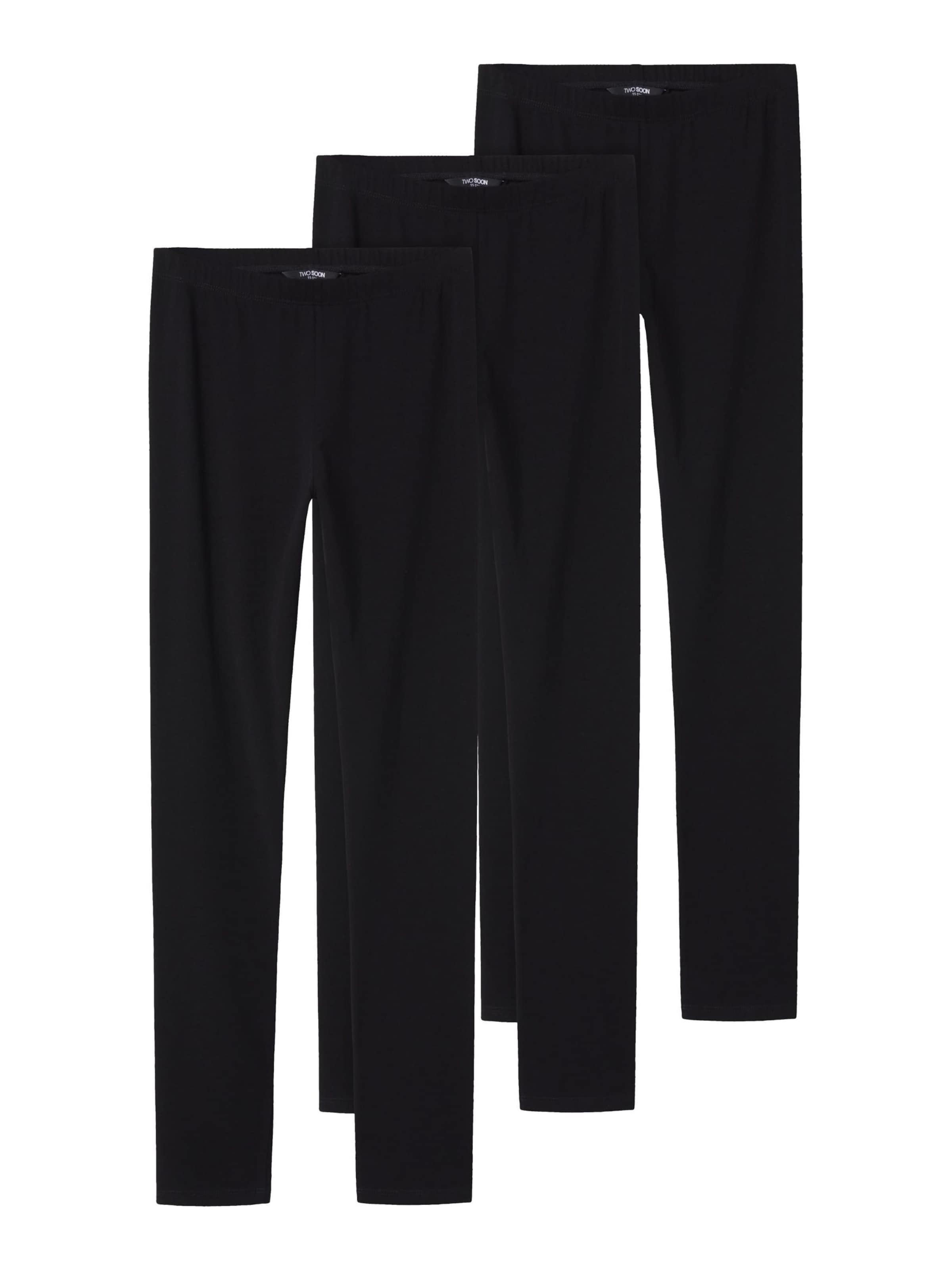 TWO SOON - Skinny Leggings en negro: frente