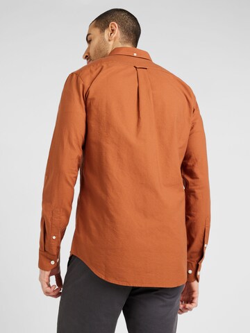FARAH - Ajuste estrecho Camisa 'BREWER' en naranja