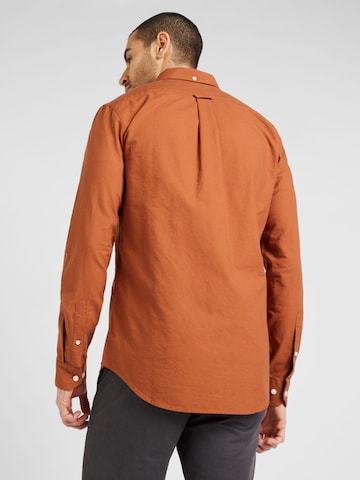 FARAH Slim fit Button Up Shirt 'BREWER' in Orange