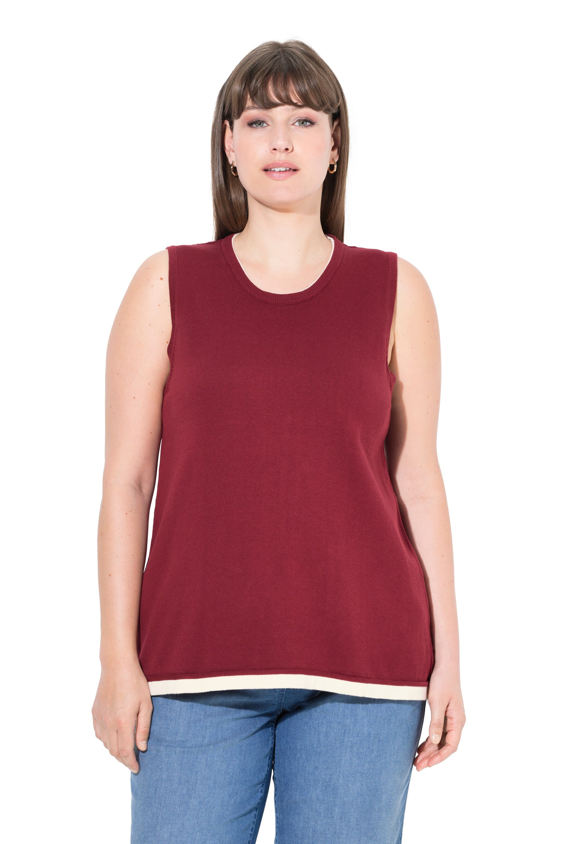 Ulla Popken Knitted top in Red: front