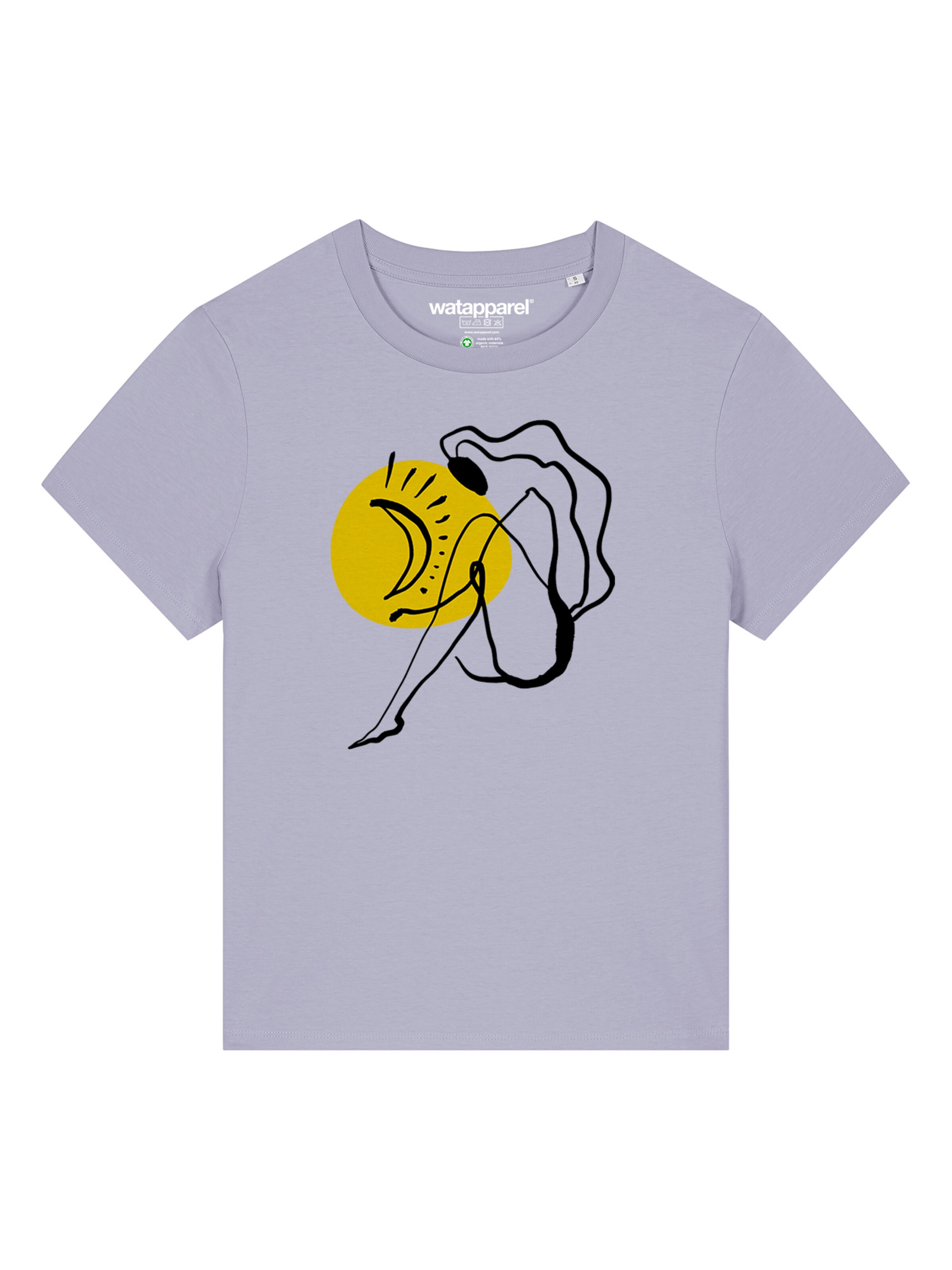 T-shirt 'Self love' Watapparel en violet : devant