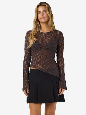 Noisy may Shirt 'NMMIRIAM' in Brown: front